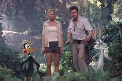 Veyr first picture from January 2002: Daffy Duck, Jenna Elfman, Brandan Fraser and Bugs Bunny!