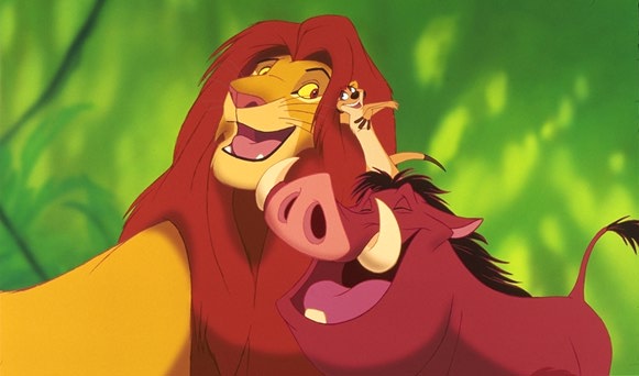 Simba, Pumbaa and Timon