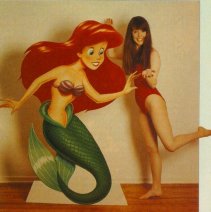 Sheri Stoner poses next to Ariel!