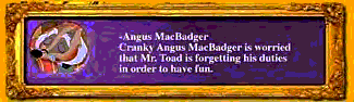 Campbell Grant is Angus MacBadger